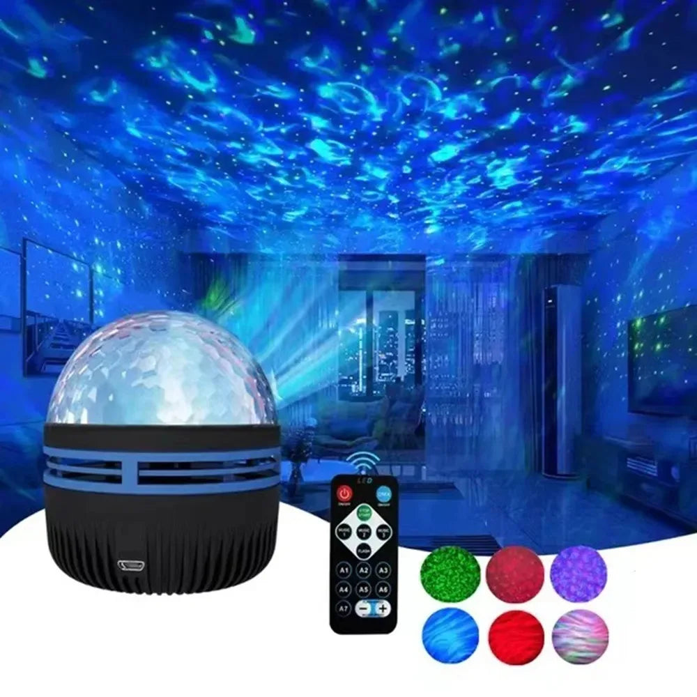 Smart RGB Galaxy Projector – Rotating Aurora Star Light