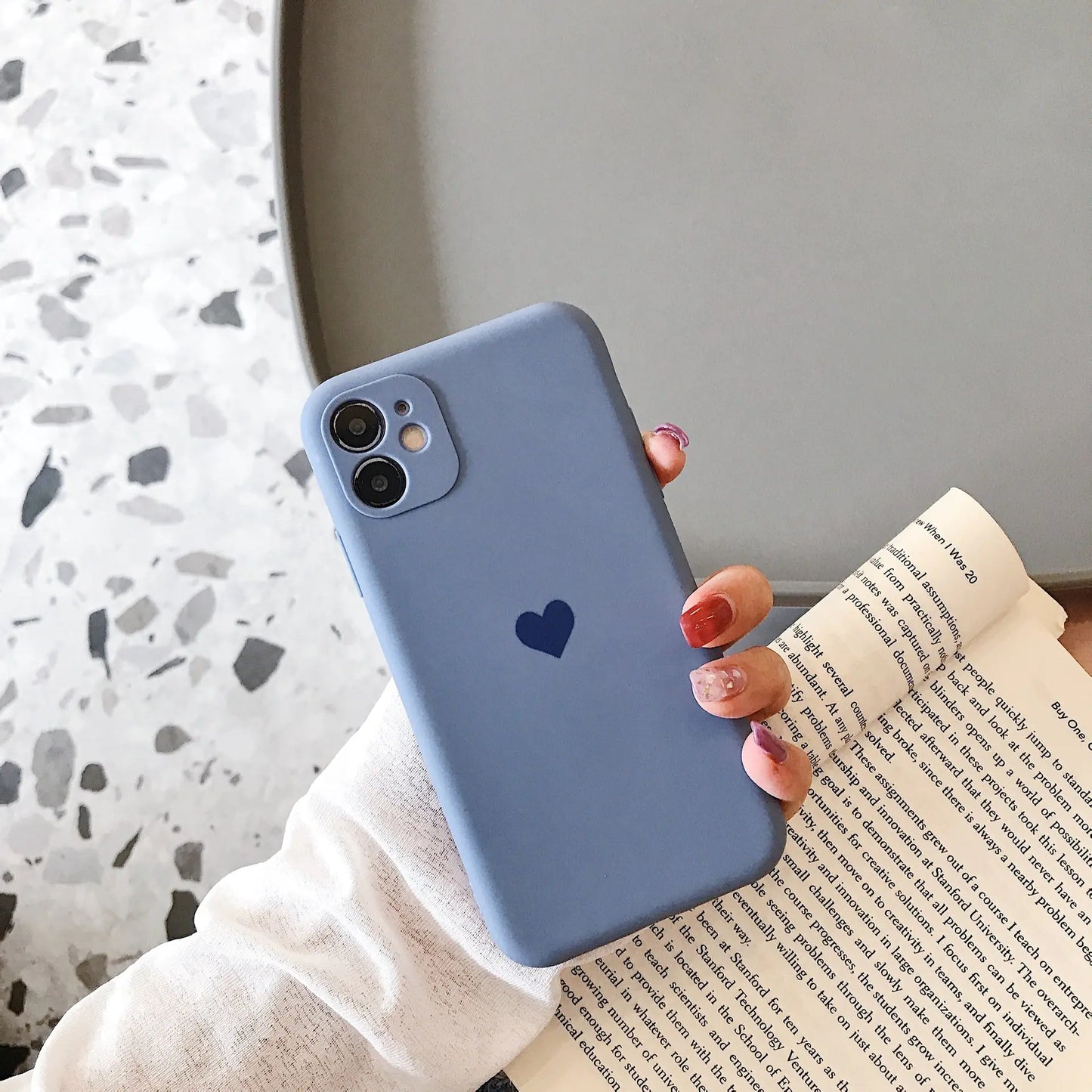 Liquid Heart Frosted Phone Case